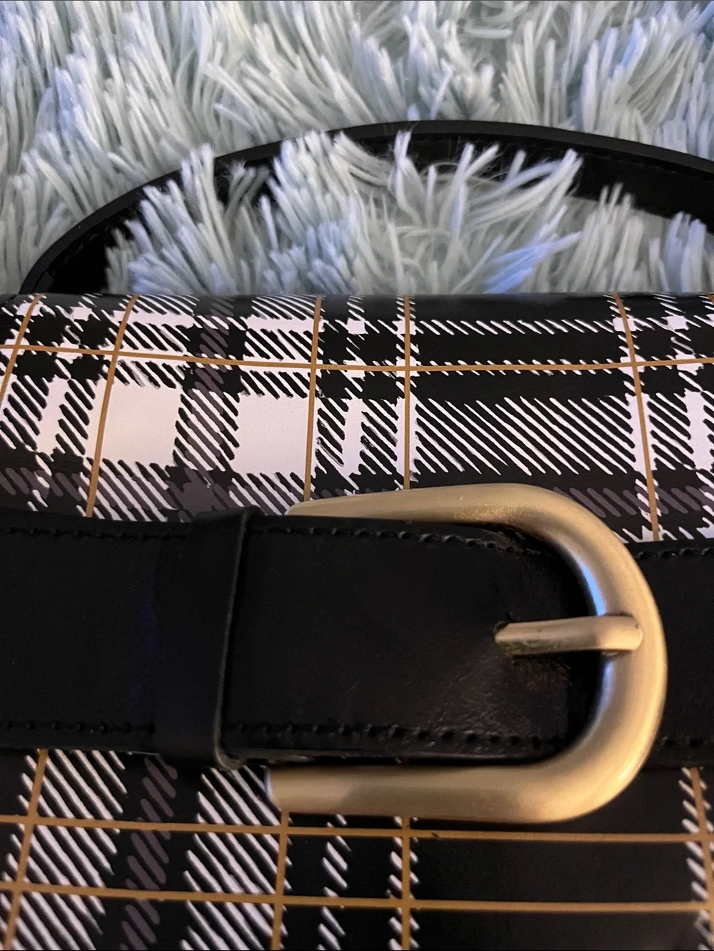 PATRICIA NASH ANNFIELD Plaid Leather Crossbody Bag NEW